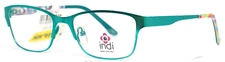 INDI KG7003 TL Teal Girls Kids Semi Cat Eye Eyeglasses 47-15-125 B:32 'AS-IS'