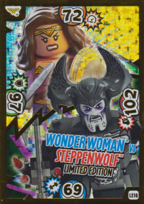 LEGO Batman Movie Karten Nr. LE16 Wonder Woman vs Steppenwolf Limitierte Auflage