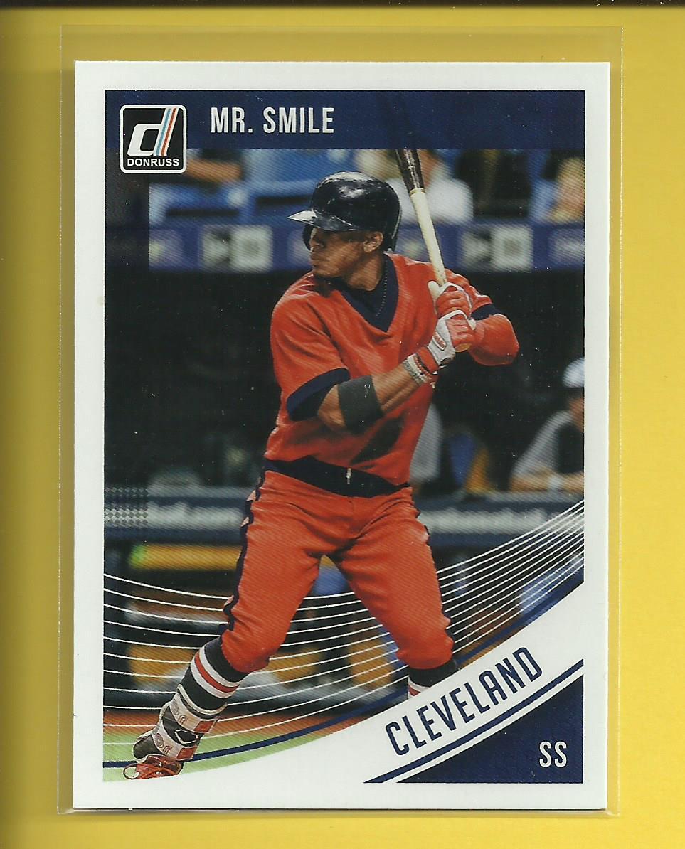 Francisco Lindor 2018 Donruss Name Variation Smile Card 157 Indians  MLB