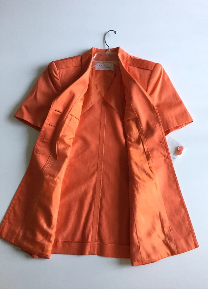 Loius Feraud 2 изделия костюм с ремнем оранжевый новый с Ярлыками Sz6 сделано в Италии - Изображение 4 из 4