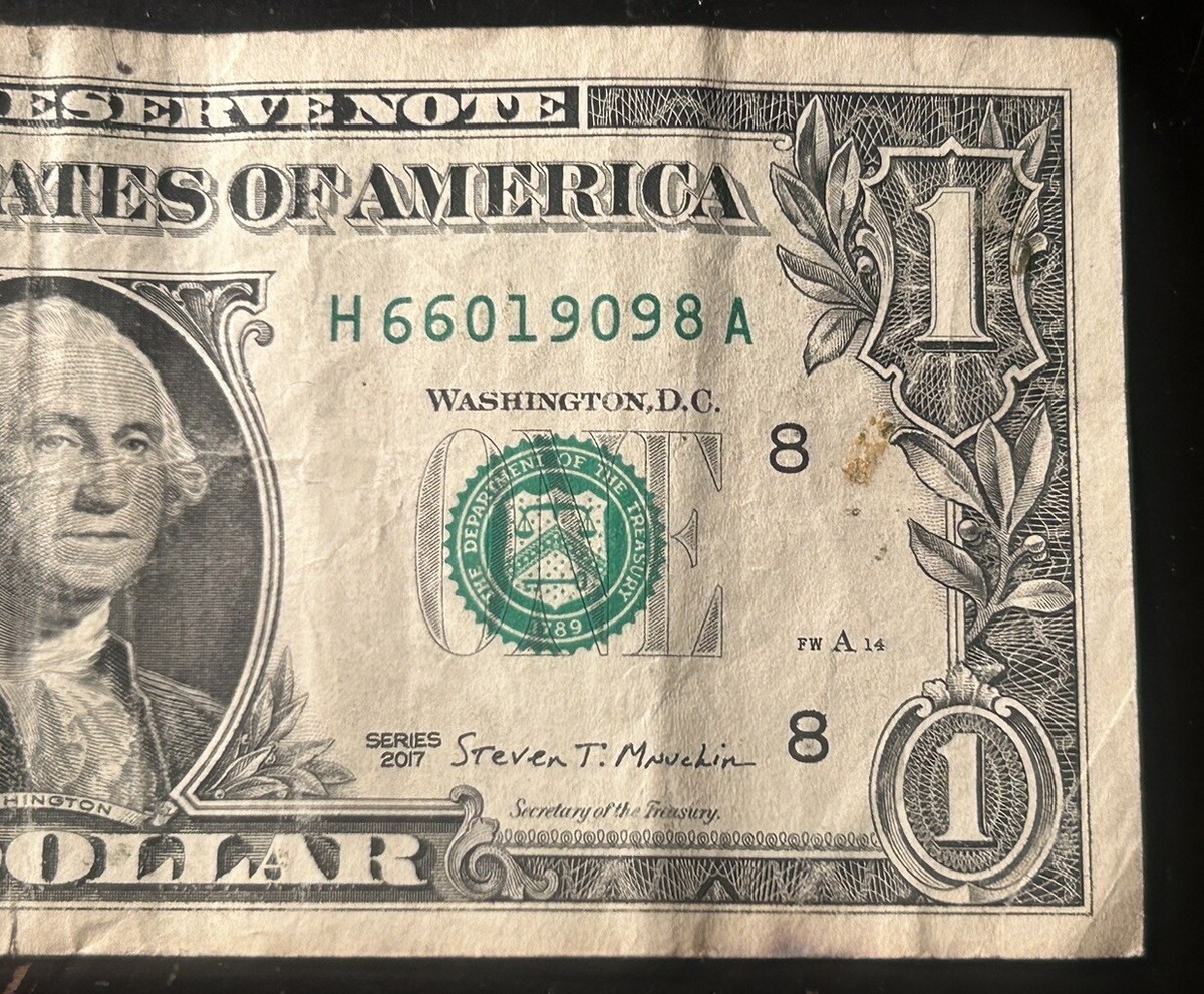 FLIPPER!) $1 Flipper Fancy Serial Number H66019098A Series 2017 | eBay