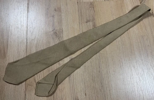 Original WW2 US Army Officer's Khaki Cotton Uniform Neck Tie Military Dress