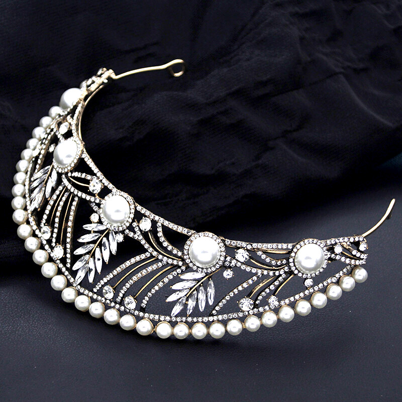 Vintage Princess Tiara Crown Women Wedding Queen Bridal Bride Gift Jewelry