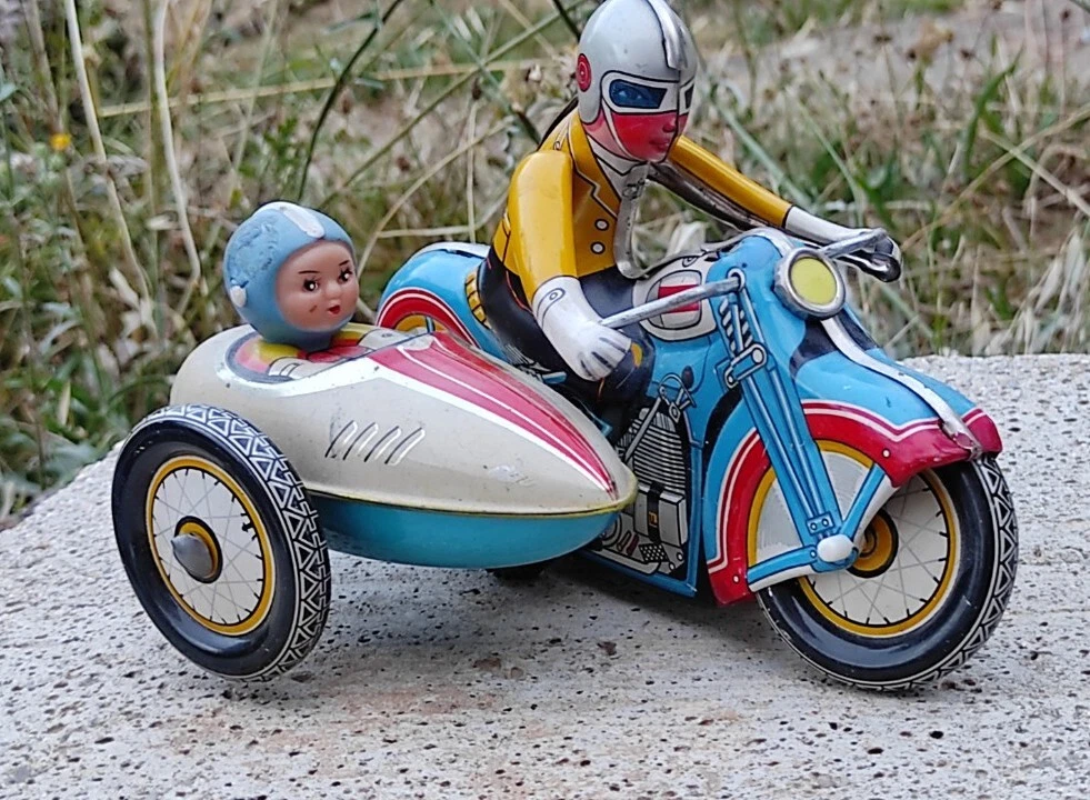 RARE MOTO SIDE car CKO Kellermann jouet tole germany EUR 427,50 RARE MOTO SIDE car CKO Kellermann jouet tole germany EUR 427,50