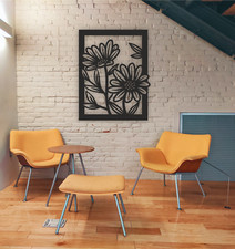 Flower Metal Wall Decor  Floral Metal Wall Art  70 cm / 28 inches
