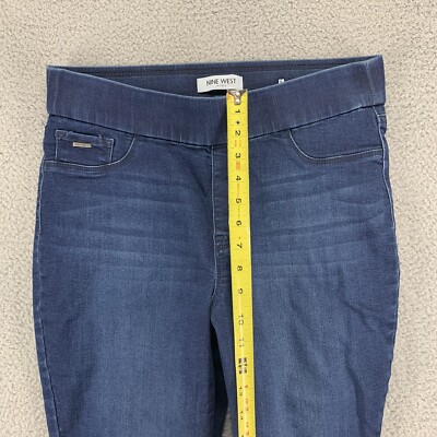 Nine West Jeans Womens 10 Blue Skinny Dark Wash Mid Rise Stretch