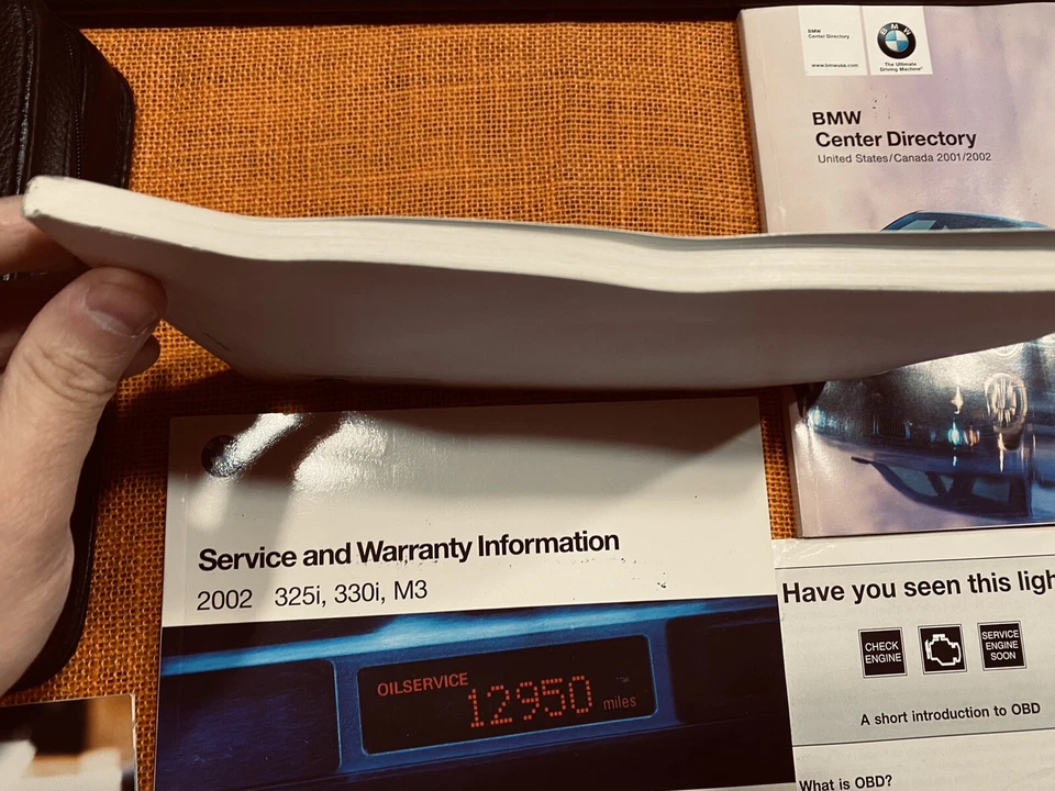 2002 BMW M3 CONVERTIBLE OWNERS MANUAL +SMG INFO +UNUSED SERVICE SECT: CABRIOLET - Изображение 4 из 4