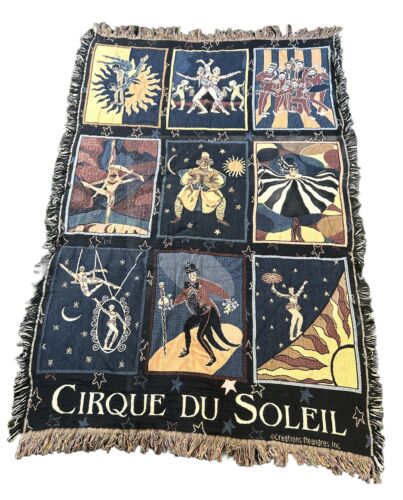 Vintage Cirque Du Soleil Tapestry Weave Throw BlanketCreations Meanders