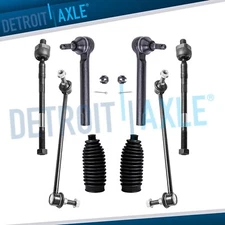 8pcFront Inner Outer Tie Rods Sway Bar Links Steering Boots for Nissan Murano