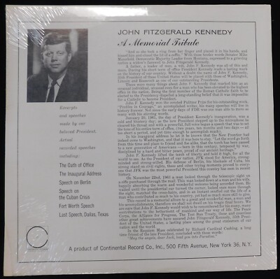 John F. Kennedy: A Memorial Tribute - Original Vinyl Album LP