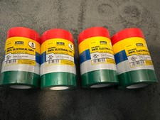 Multi Colored 4 - 5 Pack Vinyl Electrical Tape 3/4"x 33'. 20 Total Rolls NEW 