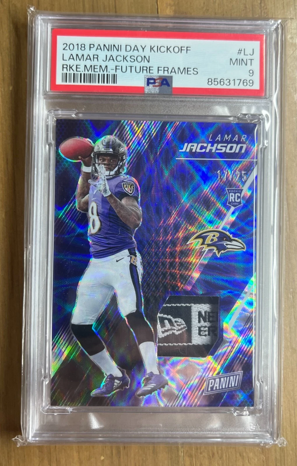 Lamar Jackson Panini Day Kickoff Rookie Memorabilia #LJ Future Frames