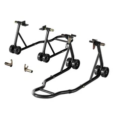 SPECSTAR Motorcycle Stands, 882 Lbs Capacity Front Rear Wheels Lift Combo wit...
