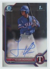 2022 Bowman Chrome First Yeison Morrobel Auto Texas Rangers