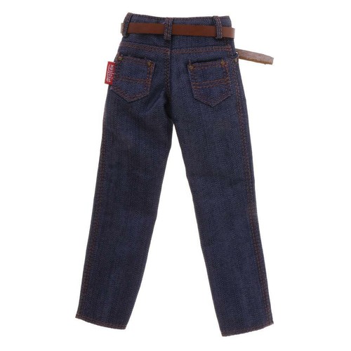 1/6 maschio classico blu denim jeans pantaloni vestiti per 12 "figure parti HT - Photo 3/6