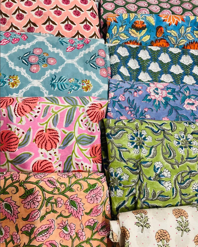 Boho Fat Quarter Bundle 100% Cotton Quilting Fabric Scraps Bundle Pre cut Floral - Picture 6 of 13