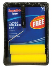 SupaDec DIY Decorating Smooth Surfaces Foam Roller, Tray & Frame Set - 9"/255mm