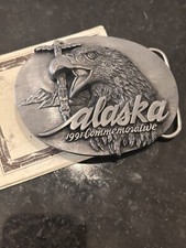 1991 Alaska Commemorative Belt Buckle by Siskiyou   Limited Edition 999 of 3000