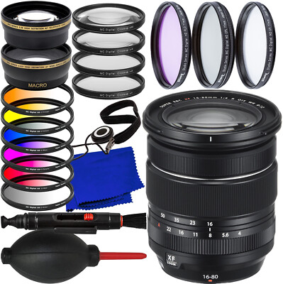 Fujifilm XF 16-80mm F/4 R Ois Wr Objektiv (Weiß Box) - 20PC Zubehör Set