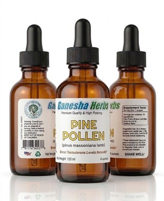PINE POLLEN TINCTURE MAXIMUM STRENGTH! DUAL EXTRACT  4 ounces 120 servings!!!