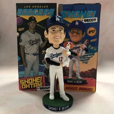 White Shohei Ohtani & Decoy Bobblehead Los Angeles Dodgers SGA ⚾ 8/28/24