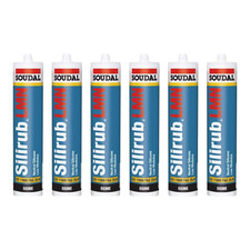 Soudal Silirub LMN Neutral Silicone - 300ml - Chartwell Green - Pack of 6