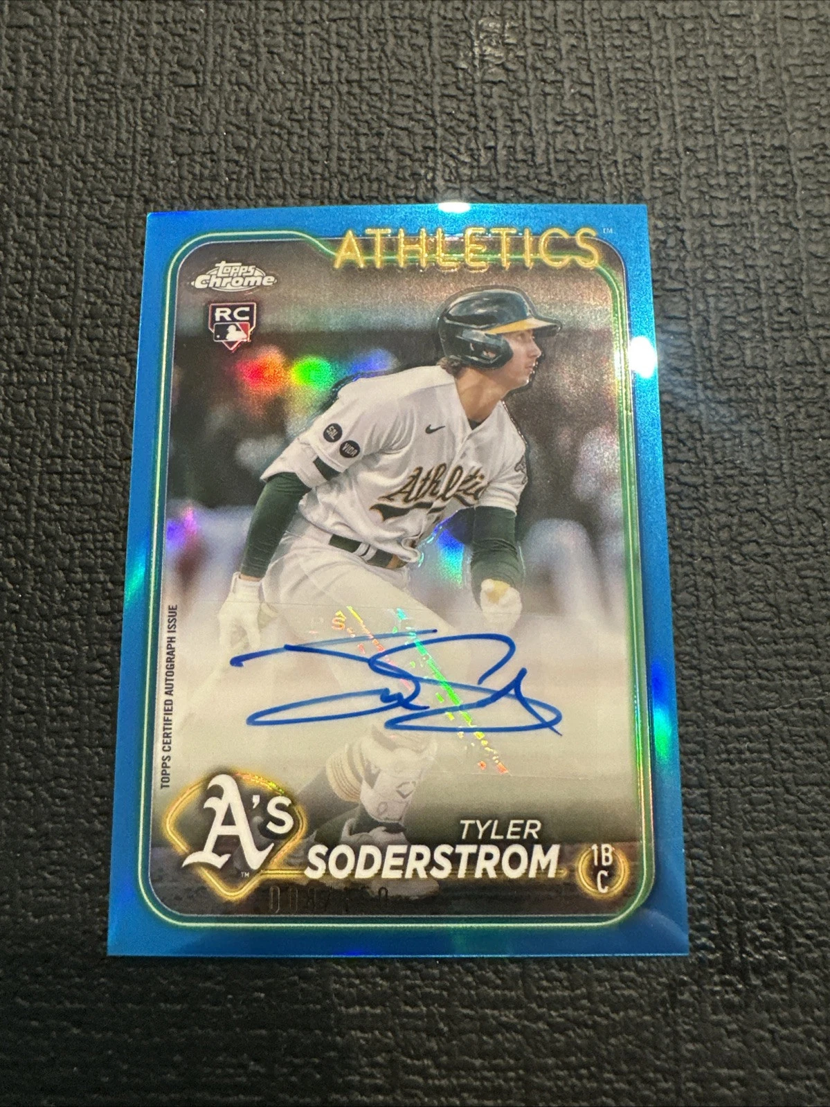 2024 Topps Chrome Update Auto Blue Refractor Tyler Soderstrom 8/150 Rookie