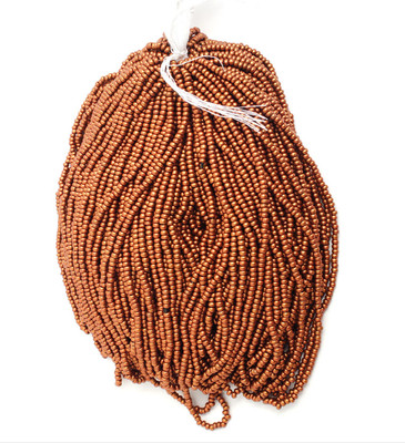 8/0 Preciosa Czech Seed Beads Copper Mettalic Matt 12 Strand Hank Jewelry Making