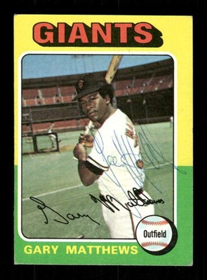 1975 Topps #79 Gary Matthews  signed autograph VGEX, ballpoint EAA1 bxcp71