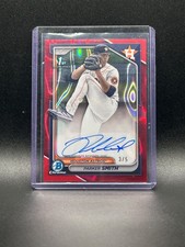 2024 1st Bowman Draft Parker Smith Red Wave Auto /5