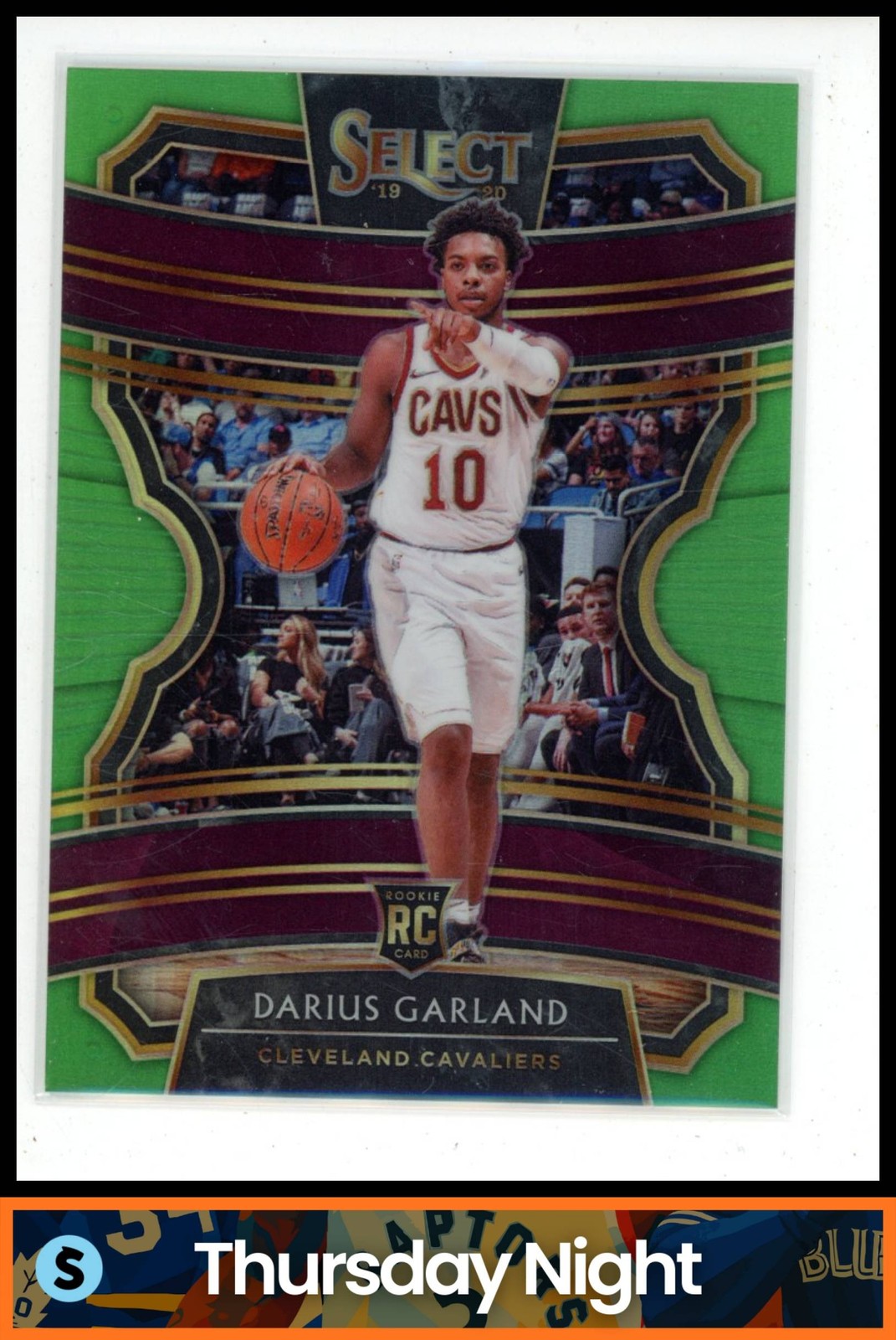 2019 PANINI SELECT #10 DARIUS GARLAND NEON GREEN PRIZMS RC CONCOURSE /75