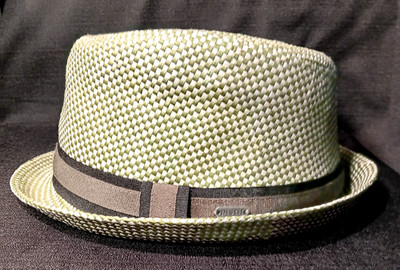 PISTIL FEDORA GREEN & WHITE MEN.S HAT HIPSTER COOL 60,S STYLE ONE SIZE