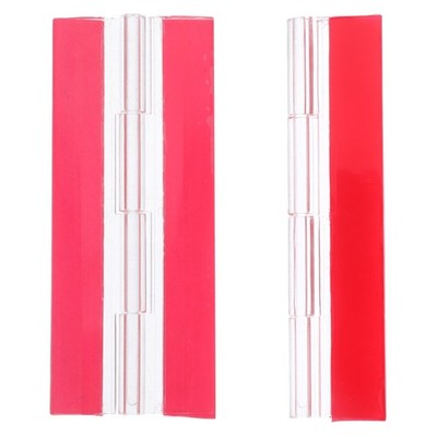 2pcs Small Acrylic Hinges Self Adhesive Hinges for Cabinet Transparent