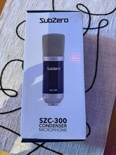 Boxed Sub Zero SZC-300 Condenser Microphone, Headphones, Stand, Pop Shield, NEW
