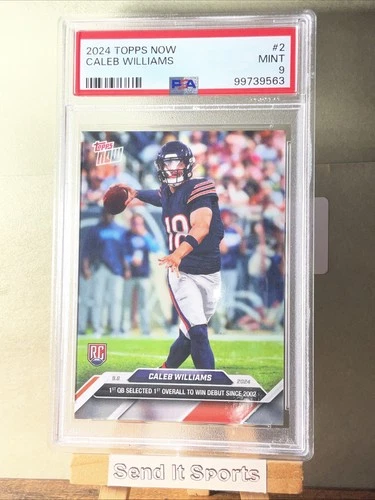 Caleb Williams Rookie 2024 Topps Now RC #2 NFL Debut PSA 9 MINT
