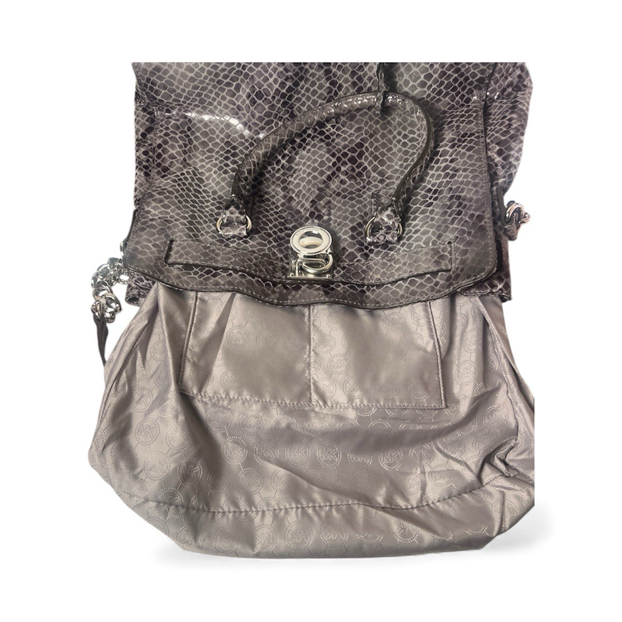 Michael Kors Hamilton large python-print tote/sat… - image 11