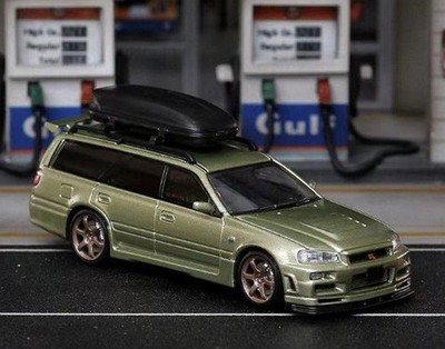 NISSAN Stagea (R34) + Roofbox  - jade green - Street Weapon 1:64
