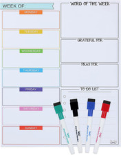 Mr. Pen- Magnetic Weekly Dry Erase Planner for Fridge, 12X15 Inches, Dry Erase W