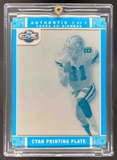 Terrell Owens 2007 Topps Co-Signers Printing Plate Cyan Cowboys 1/1
