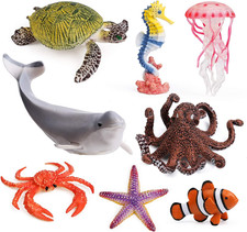 8Pcs Sea Animal Figures Realistic Ocean Animal Figurines Toy Playset for Kids Ca
