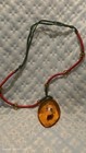 70× Necklace BROWN SCORPION AMBER lucite tear Amber bead — photo 6