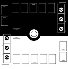 Playmat for Game Cards, 2 Player Gaming Mat Board Trading Card Game Stadium (...