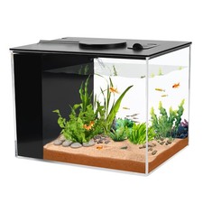 Fish Tank, 1 Gallon Betta Fish Tank, Small Aquarium Kit with LED Light and Wa...