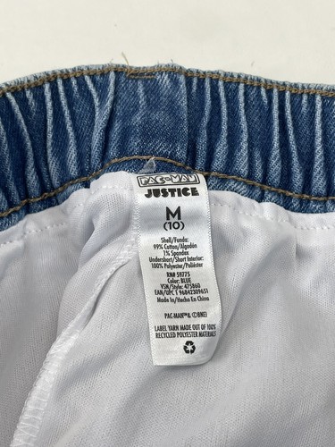 Justice Girls Pacman Denim High Rise Skirt Size M Blue - Picture 4 of 6