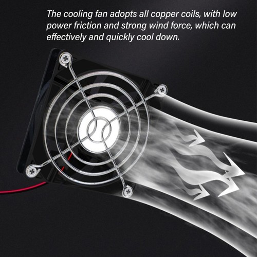 80mm Fan Portable Cooling Fan 0-60℃ Temperature Control for Tablet TV Receiver - Afbeelding 5 van 8