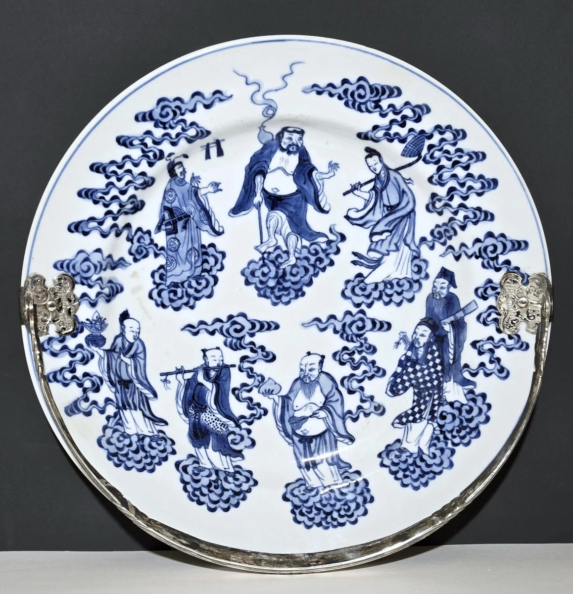 中国古董蓝色盘子| eBay