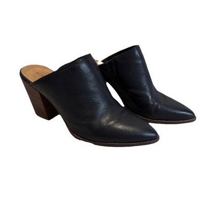 Women s Lucky Brand Heeled Mules Black Size 8.5