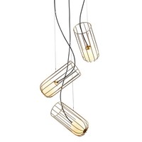 Weiß Gold Moderne HäNgelampe Pendelleuchte 3X25W/G9 IP20 60X60X104 [Cm]