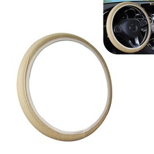Microfiber Leather Steering Wheel Cover, Anti-Slip Breathable Sporty Car Whee...