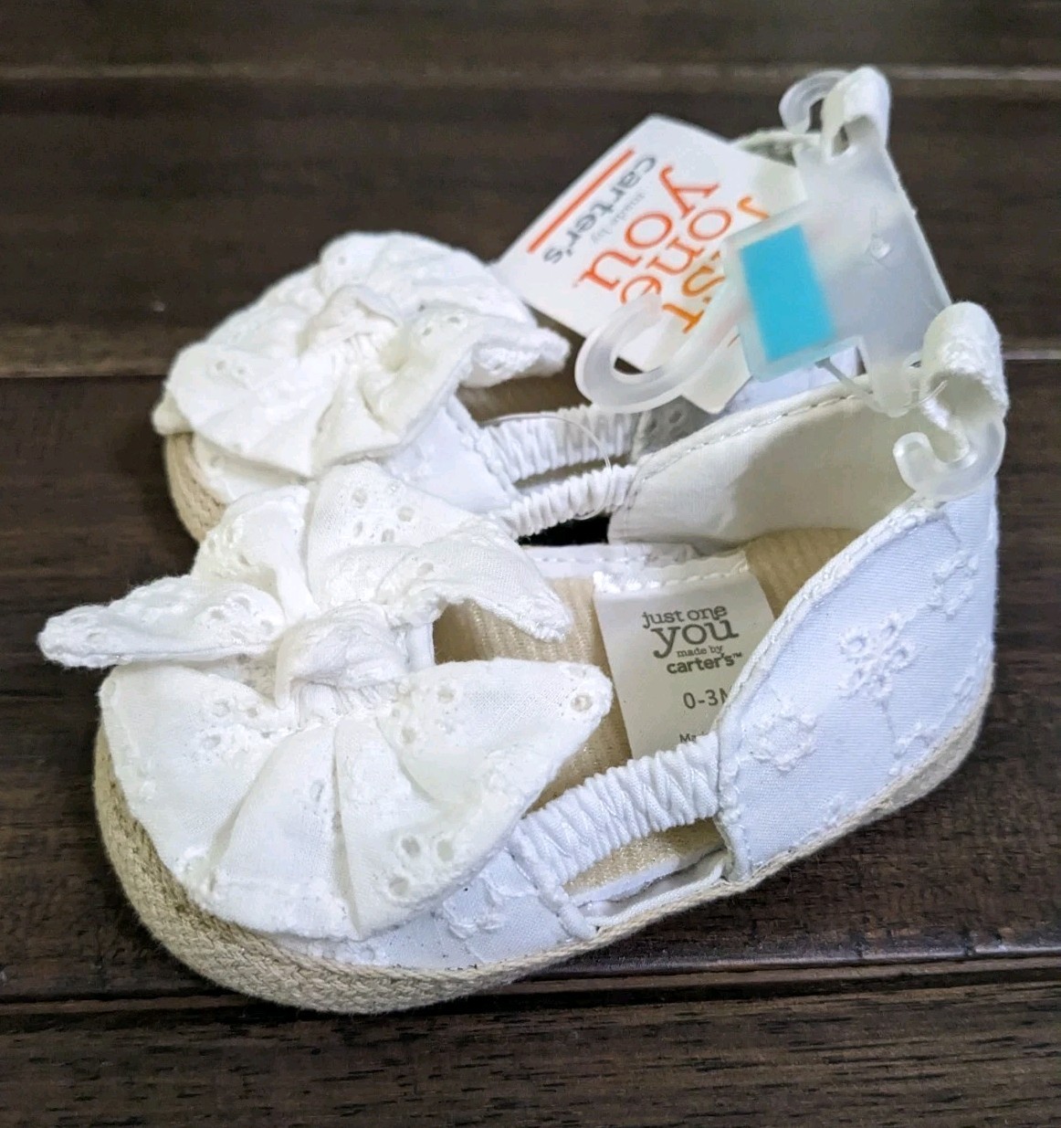 0-3 M White Eyelet Espadrille Sweet